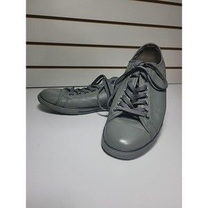 Converse All Star Gray Leather Low Top Tennis Shoes Grey Allover Mens 9.5